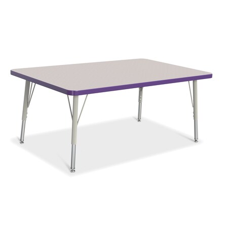 Jonti-Craft Berries Rectangle Activity Table, 30 in. x 48 in., E-height, Freckled Gray/Purple/Gray 6473JCE004